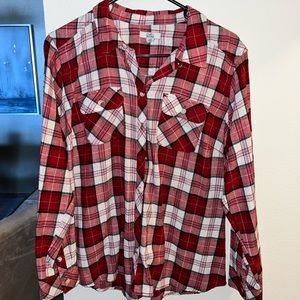 Croft & Barrow women’s red and white flannel